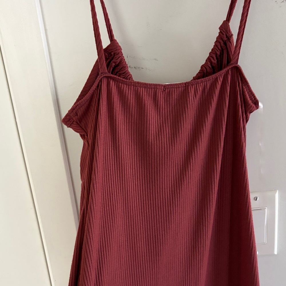 Olivia Rae Maroon Ribbed Dress - Picture 5 of 9